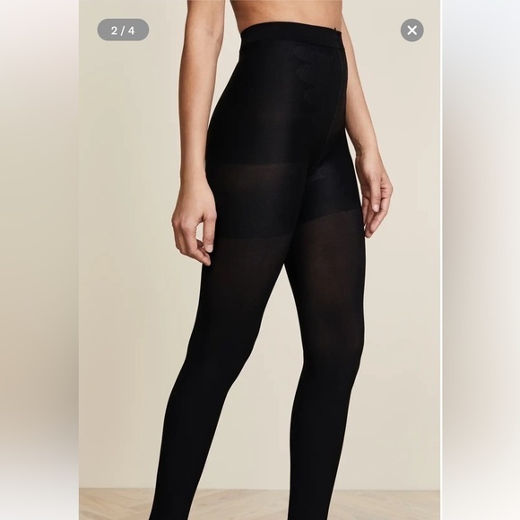 NWT SPANX  Reversible Tights black/charcoal G/2X - Picture 2 of 7
